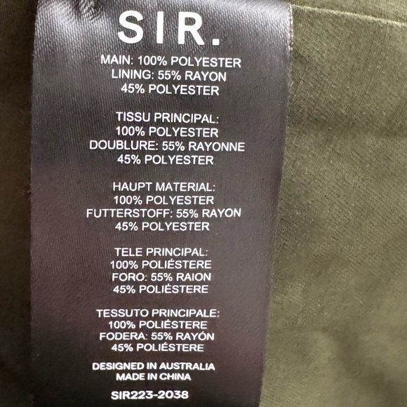 Sir The Label Gilles Vest Olive Green XS Sleeveless Blazer Top NWT Structured - Picture 14 of 16